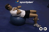 Swiss Ball Abdominal CrunchCore StrengthAgility Drills Coaching