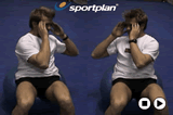 Swiss Ball oblique curlCore StrengthAgility Drills Coaching