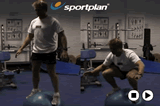 Swiss Ball SquatCore StrengthAgility Drills Coaching