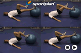 Swiss ball alternate leg hamstring curlUpper LegWorkout Drills Coaching