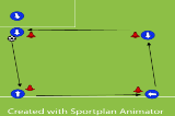 Square Passing - One or Two touchPassing and ReceivingSoccer Drills Coaching