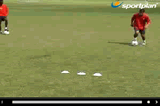 Step Over - right1 v 1 skillsSoccer Drills Coaching