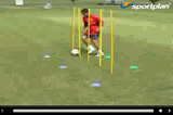 Slalom dribbleAgilitySoccer Drills Coaching