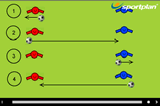 Drag and Push PassPassing and ReceivingFootball Drills Coaching