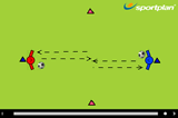 Step Over Turn Away1 v 1 skillsFootball Drills Coaching
