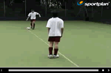 Step over Turn - 3 man rotationTechnique videoSoccer Drills Coaching