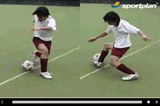 Stage 2 step over turnTechnique videoSoccer Drills Coaching