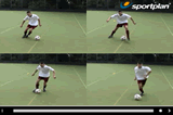 one step over and drag the ballTechnique videoSoccer Drills Coaching
