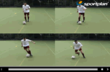 double in-step beating the playerTechnique videoSoccer Drills Coaching