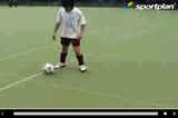 drag ball and stop with opposite footTechnique videoFootball Drills Coaching