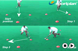 Reverse stick Drag stage 5Moving with the ballHockey Drills Coaching
