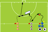 Moving the ball left to scoreShooting & GoalscoringHockey Drills Coaching