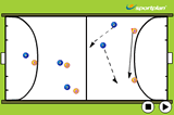 front 2 in defenceIndoor HockeyHockey Drills Coaching