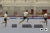 Bounding over the matKey 1 Body Temperature RaisingGymnastics Drills Coaching