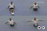 Twisted V sit balance.Key 2 Body ConditioningGymnastics Drills Coaching
