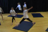 Jogging and Leaping over corners of matsKey 1 Body Temperature RaisingGymnastics Drills Coaching
