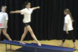 Stepping/Walking along a benchKey 1 content ApparatusGymnastics Drills Coaching