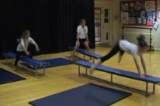 Straddle Vault along a BenchKey 1 content ApparatusGymnastics Drills Coaching