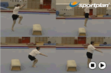 Hurdle Step on to platform and jump off.Key 1 content jump & twistGymnastics Drills Coaching