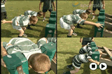 Individual work on feet.Contact SkillsRugby Drills Coaching