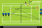 First volley down the line with a cross-court passPassing Shots DrillsTennis Drills Coaching