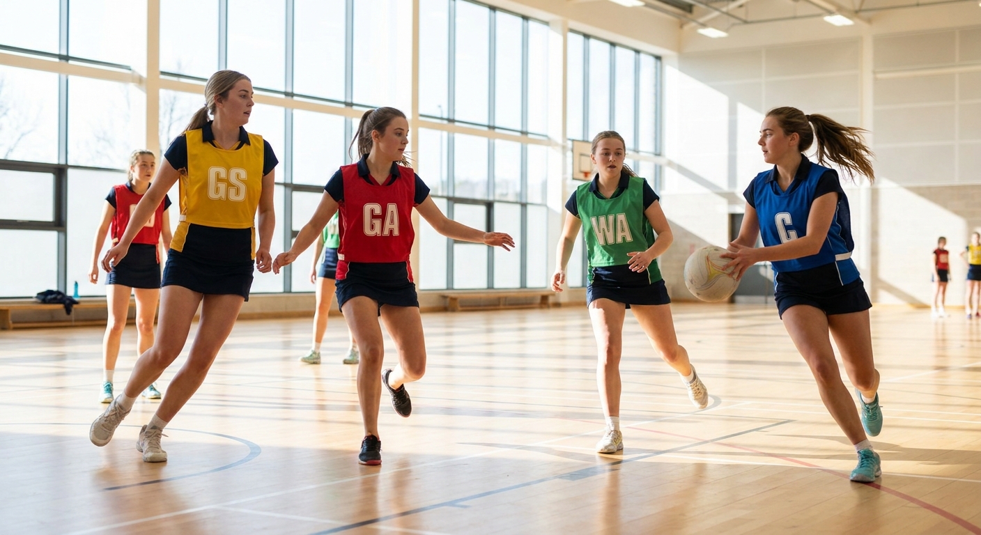 Netball Positions Explained: All 7 Roles, the Bibs and a Court Diagram